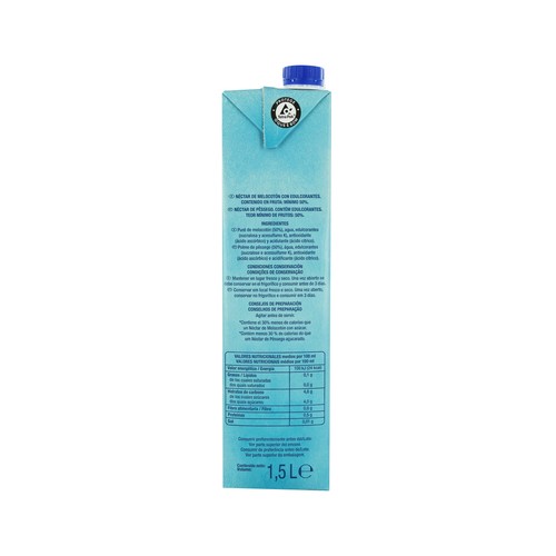PRODUCTO ALCAMPO Néctar de melocotón light PRODUCTO ALCAMPO brick de 1,5 L.