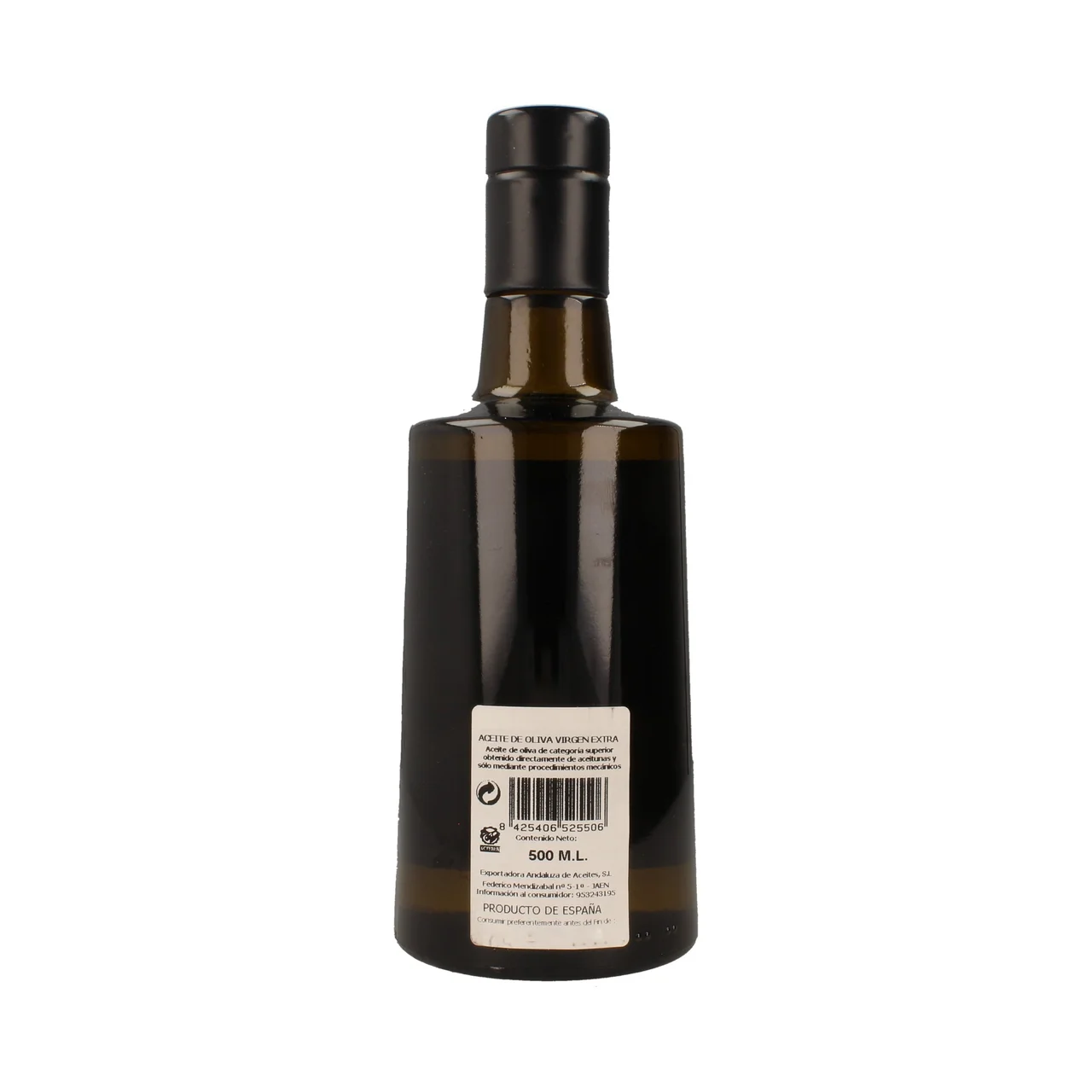 Aceite de oliva virgen extra botella de cristal de 500 ml