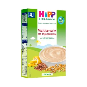HIPP Biológico Papilla multicereales integrales con trigo sarraceno, a partir de 4 meses 200 g.