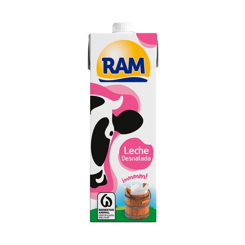 RAM Leche de vaca desnatada 1 l.