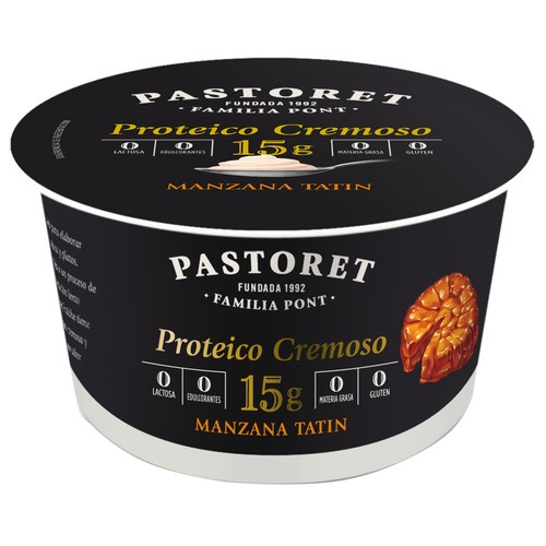 PASTORET Yogur proteico cremoso de tatín de manzana 170 g.