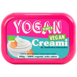 Yogan Plant B Tarrina de Crema de Almendras Ecológicas para Untar 150 G.