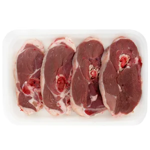 Chuletas de pierna de cordero recental