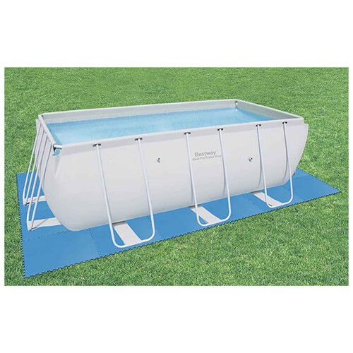 Protector suelos piscinas polietileno BESTWAY (8 unidades 50x50 cm.) COLOR AZUL