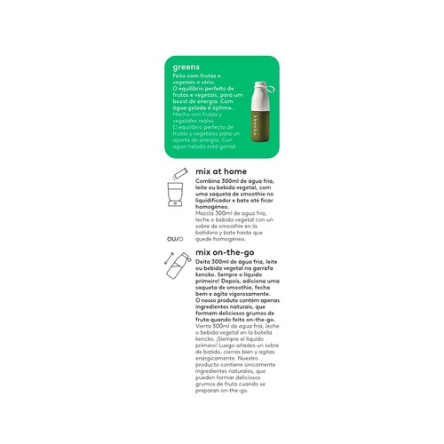 KENCKO Smoothie blues Preparado para batido de frutas y verduras ecológicas 2 x 22 g.