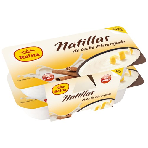 REINA Natillas de leche merengada REINA pack de 4 uds de 125 gr