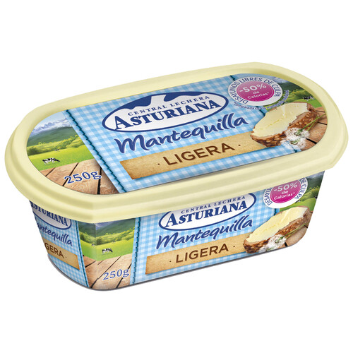 Tarrima de mantequilla ligera fácil de untar CENTRAL LECHERA ASTURIANA 250 g.