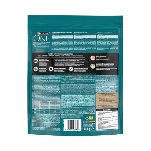 PURINA Alimento de gato seco de pollo alta en proteína one 900g
