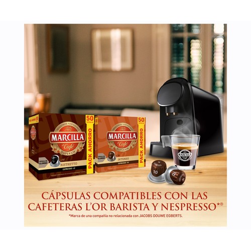 MARCILLA Café cápsulas ristretto I12 50 uds. 260 gr.
