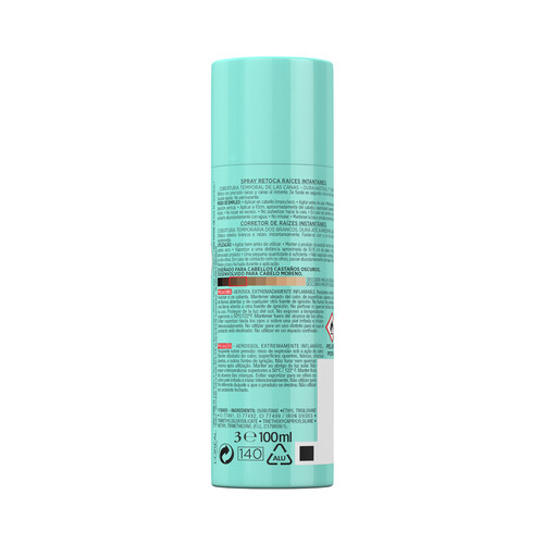 L´ORÉAL PARIS Spray instantáneo retocador de raíces y canas, color castaño caoba L´ORÉAL PARIS Magic retouch 100 ml.