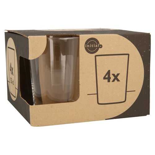 Pack de 4 vasos de sidra o cerveza con capacidad de 0,5 litros, modelo Bistro INITIAL.