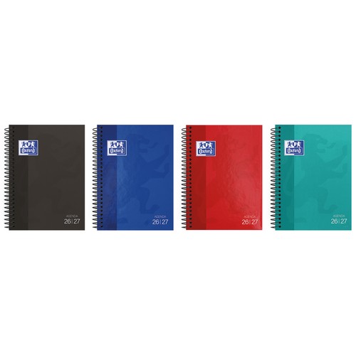 Agenda OXFORD 12x18 School, Tapa Dura Día Página 26-27 modelos surtidos