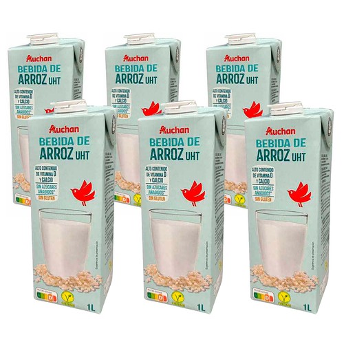 Bebida de arroz con alto contenido de calcio y vitamina D PRODUCTO ALCAMPO 6 x 1 l.