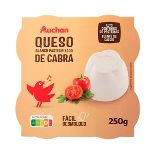 AUCHAN Queso fresco de cabra 4 uds. x 62,5 g. Producto Alcampo