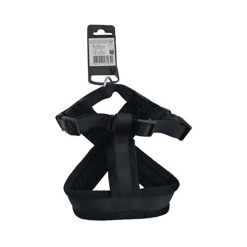 PRODUCTO ALCAMPO Arnés (1.5 cm) de color negro, para perros de tamaño S 20 - 40 cm.