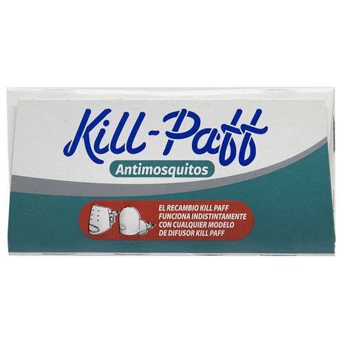KILL PAFF Recambios insecticida antimosquitos más difusor KILL PAFF 3 x 33 ml.