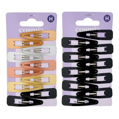 COSMIA Pinza metálica (pasador) de pelo 10 uds.