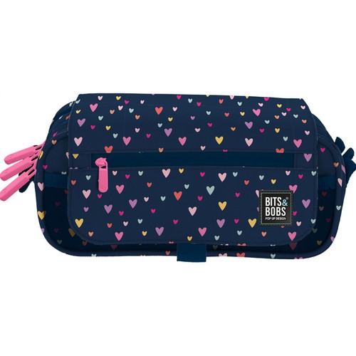 Estuche portatodo triple con solapa, modelos surtidos, GRAFOPLAS.