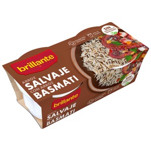Imagen de BRILLANTE Arroz salvaje con arroz basmati en tarrina 2 X 125 gr.