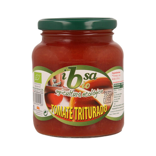 Tomate triturado ecológico IBSA 350 g.