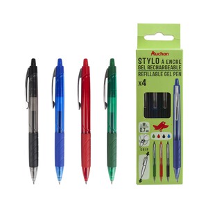 Imagen de 4 Bolígrafos Retractil Tinta Gel Colores Clasicos ALCAMPO