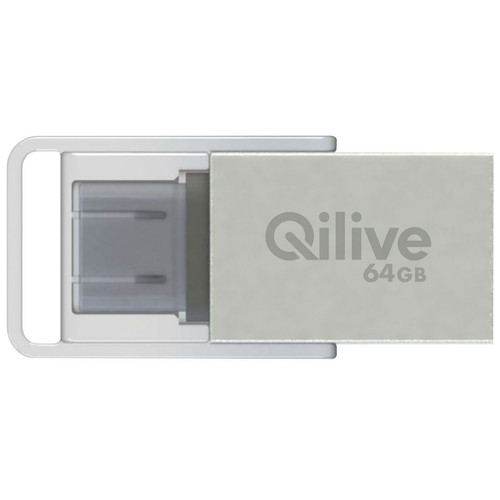 Memoria usb dual 64GB QILIVE, conexión 2.0.