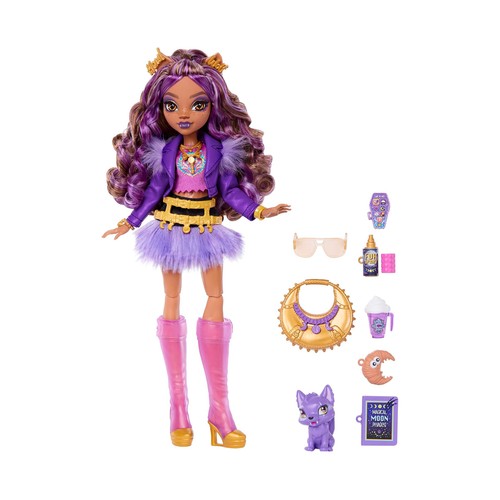 Clawdeen wolf muñeca con accesorios. MONSTER HIGH