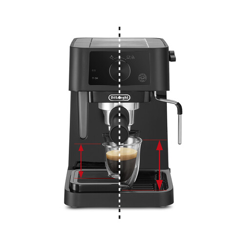 Cafetera espresso DELONGHI EC235.BK Stilosa Advanced, presión 15bar, café molido o monodosis, capacidad 1L, vaporizador.