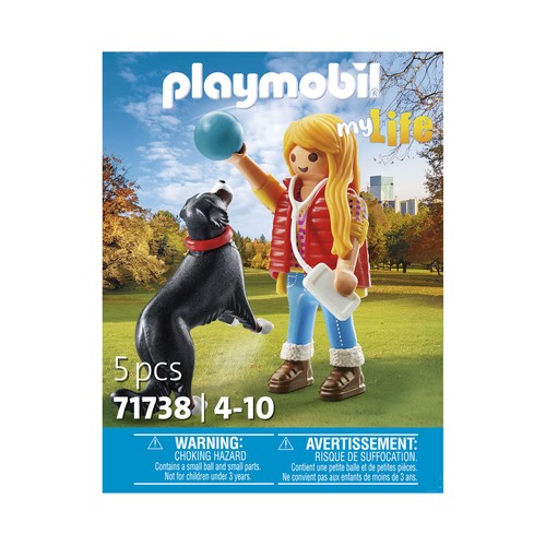 PLAYMOBIL. 71738 Mujer con perro de montaña
