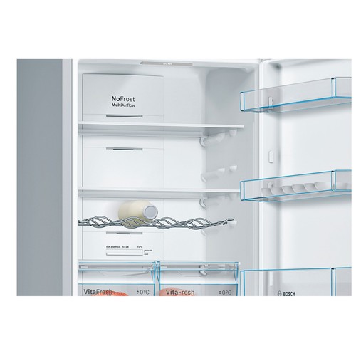 Frigorífico combi 186cm BOSCH KGN36VIEA NO FROST, clasificación energética: E, H: 186cm, A: 60cm, F: 66cm, capacidad total: 324L.