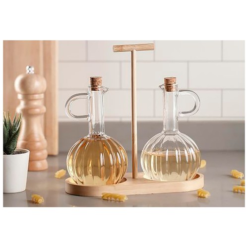 Set vinagrera y aceitera, 21 x 9,5 x 20,5cm, QUID