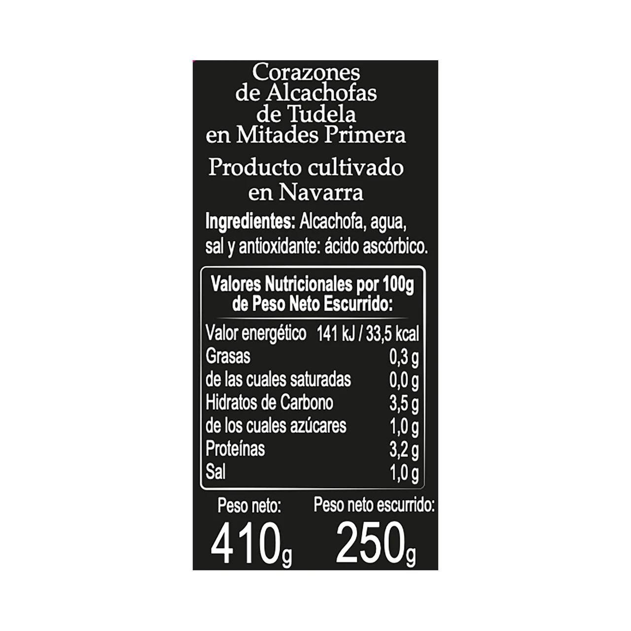 FINCA RIPA & MATEO Corazón alcachofa Tudela mitades 250 g.
