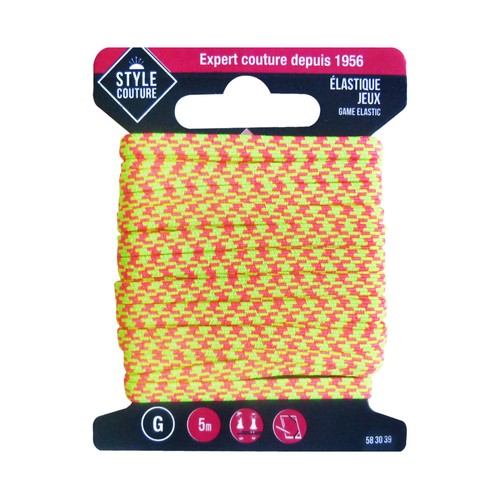 Cinta elástica flexible para saltar, multicolor, 5m, STYLE.