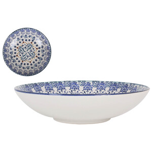 Imagen de Plato hondo de loza decorada acabado brillo, 21cm. Azores SANTA CLARA.