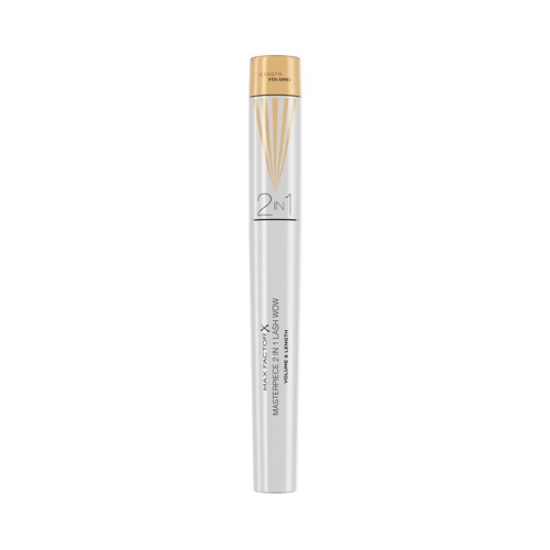 MAX FACTOR  Masterpiece 2 en 1 lash wow Tono black Máscara de pestañas 2 en 1, efecto volumen y longitud.