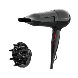 Imagen de Secador de pelo ROWENTA x Karl Lagerfeld CV591L, iónico, 2100W, 2 velocidades, 3 temperaturas, botón aire frío.