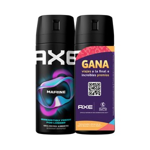 Imagen de AXE Marine Desodorante en spray para hombre anti transpirante hasta 48 horas 2 x 150 ml.