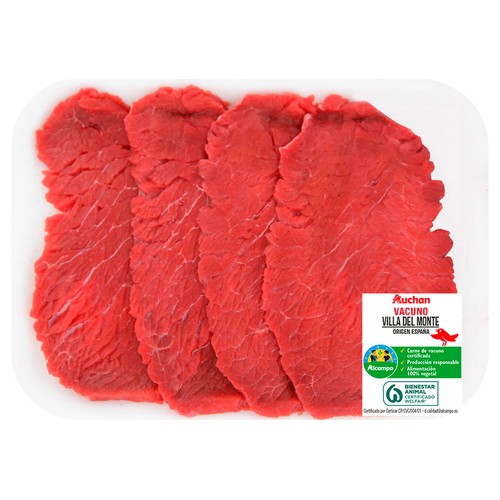 ALCAMPO CULTIVAMOS LO BUENO Filetes de 1ª A de vacuno Villa del monte, ideales para empanar o salsa.