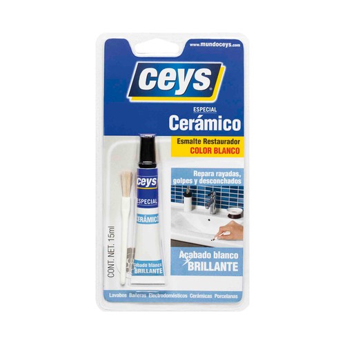 Restaurador cerámico color blanco 15ML, CEYS.