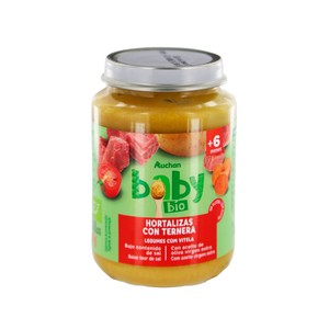 ALCAMPO BABY Bio Tarrito de hortalizas con ternera a partir de 6 meses 200 g.