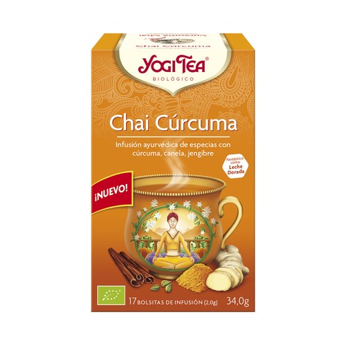 YOGI TEA Infusion BIO chai curcuma 17 uds. 34 g.