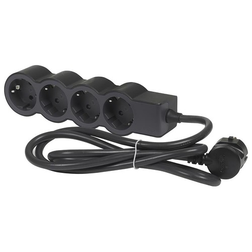 Base múltiple 4 tomas con cable 1,5m de longitud, LEGRAND.