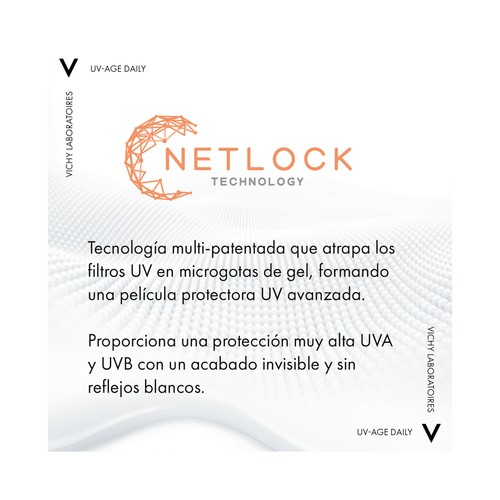 VICHY Protector solar facial con color, acción antiedad y FPS 50+ (muy alto) VICHY Capital soleil 40 ml.