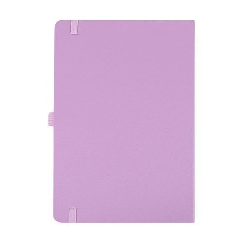 Cuaderno A5 de hojas rayadas, 96 hojas, color morado, ALCAMPO.