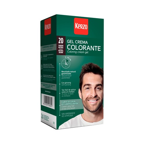 Coloración permanente capilar válido tanto para las canas en el cabello como en la barba.