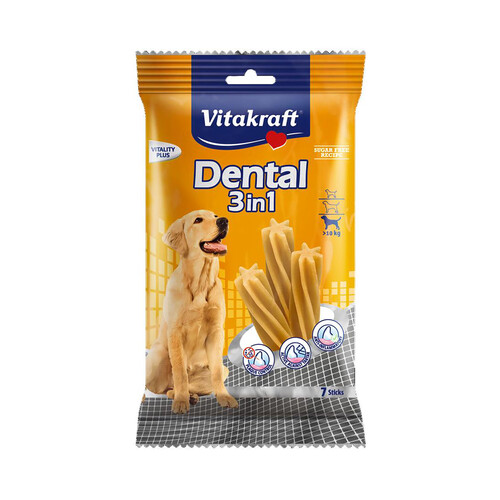 VITAKRAFT Snack dental para perros medianos (másde 10 kg.) VITAKRAFT 7 uds. 180 g