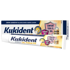 KUKIDENT Pro ultimate Crema adhesiva para prótesis dental completas y parciales, sin sabor 40 g.