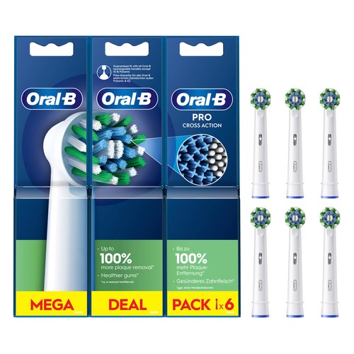 ORAL-B Pro cross action Recambios para cepillo eléctrico 6 uds.