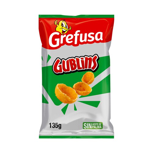 GUBLINS Snack de maíz Gublins sabor barbacoa GREFUSA, bolsa 135g