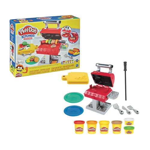 Juego de plastilina Superbarbacoa con 6 botes de colores PLAY-DOH.
